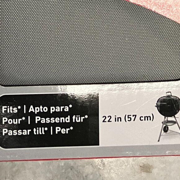 Weber Gray Grill Cover For 22in Round Charcoal Grills NIB - Picture 6 of 6